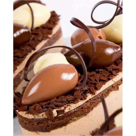 Pastry Chef's Boutique PCB97145 Belgian Chocolate Decoration Spiral Dark - 80 Pces Chocolate Fantasies Decorations Pastry Chef's Boutique PCB97145 Belgian Chocolate Decoration Spiral Dark - 80 Pces Chocolate Fantasies Decorations