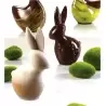 Martellato MAC616S Thermoformed Easter Rabbit Chocolate Mold - 90x60x152 mm - 100 gr Easter Molds