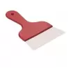 Martellato RAS 4 Stainless Steel Chocolate Scrapers 14.5 cm - 5.7'' - Red Plastic Handle Chocolate Scrapers and Shavers