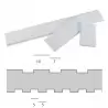 Martellato PDS 3/4 Small Chocolate and Pastry Comb - 17 cm - 4mm and 7mm Stripes Ruler and Pastry Combs