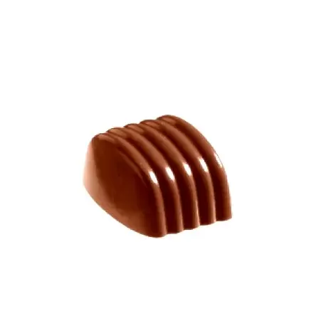Chocolate World CW2196 Polycarbonate Striped Rectangle Praline Chocolate Mold - 30 x 27 x 19 mm - 13gr - 4x8 Cavity - 275x175... Chocolate World CW2196 Polycarbonate Striped Rectangle Praline Chocolate Mold - 30 x 27 x 19 mm - 13gr - 4x8 Cavity - 275x175...
