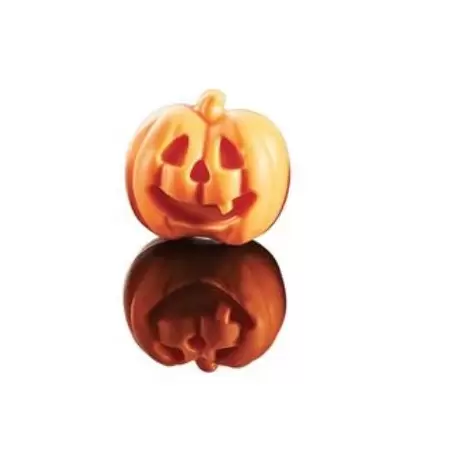 Polycarbonate Halloween Pumpkin Chocolate Mold - Double Mold - 34x31x15mm - 9+9 gr - 12+12 Cavity - 12 Whole fig - 275x175mm Polycarbonate Halloween Pumpkin Chocolate Mold - Double Mold - 34x31x15mm - 9+9 gr - 12+12 Cavity - 12 Whole fig - 275x175mm