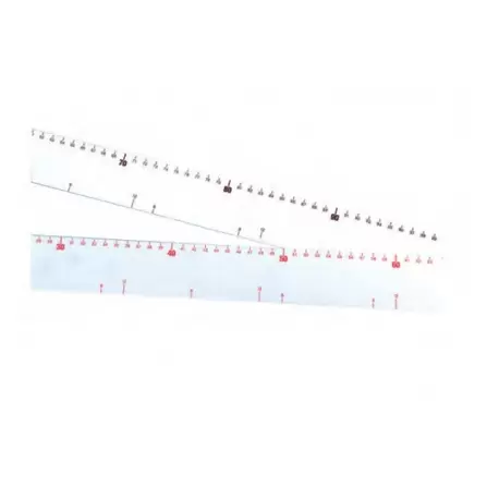 Pastry Chef's Boutique M3898 Graduated Plastic Ruler 60 cm Ruler and Pastry Combs Pastry Chef's Boutique M3898 Graduated Plastic Ruler 60 cm Ruler and Pastry Combs