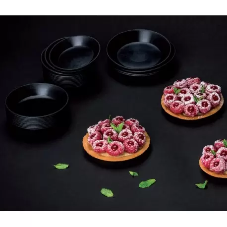Matfer Bourgeat Exoglass® Plain Round Tartlet Mold - Ø 3 1/6" x 15/32" (12 mm) - Pack of 24 Matfer Bourgeat Exoglass® Plain Round Tartlet Mold - Ø 3 1/6" x 15/32" (12 mm) - Pack of 24