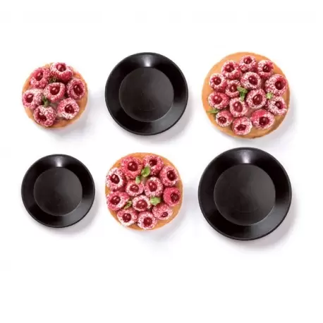 Matfer Bourgeat Exoglass® Plain Round Tartlet Mold - Ø 4'' x 5/8" (15 mm) - Pack of 12 Matfer Bourgeat Exoglass® Plain Round Tartlet Mold - Ø 4'' x 5/8" (15 mm) - Pack of 12