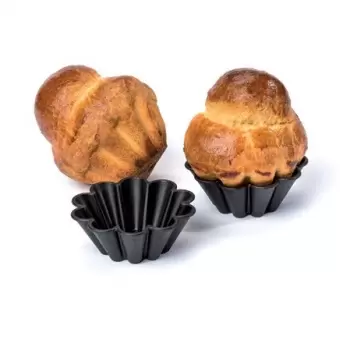 Matfer Bourgeat Exoglass® Brioche Mold - Ø 3 1/16'' - H 1 1/4" - Pack of 12
