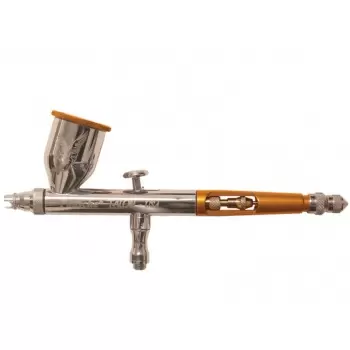 Double Action Gravity Feed Airbrush Kit with Wood Case