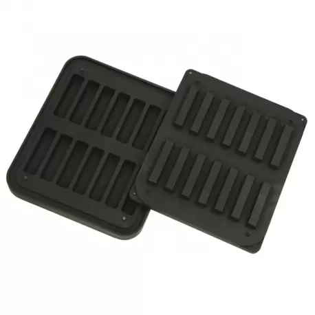 PAVONI Cookmatic Long Rectangular Finger Shell Plates - 120 x 30 x 20 mm - 14 Cavity PAVONI Cookmatic Long Rectangular Finger Shell Plates - 120 x 30 x 20 mm - 14 Cavity