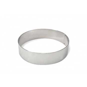 Pastry Chef's Boutique PCBRR123 Stainless Steel Heavy Duty Round Cake Pastry Ring 12'' x 3'' Ice Cream Rings - 2 3/8'' -3'' ...