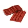Silikomart SF026 Silikomart Mini Cake Silicone Mold - 12mm x 79mm x 29mm H - 12 Cavity - 70mL Non-Stick Silicone Molds