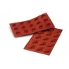 Silikomart SF043 Silikomart Mini Flans Silicone Molds - Ø 40mm - 180mm x 23mm x 13mm H - 15 Cavity - 20mL Non-Stick Silicone ...