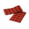 Silikomart SF027 Silikomart Mini Cylinder Petits Fours Silicone Molds - Ø 40mm - 180mm x 23mm x 20mm H - 15 Cavity - 30mL Non...