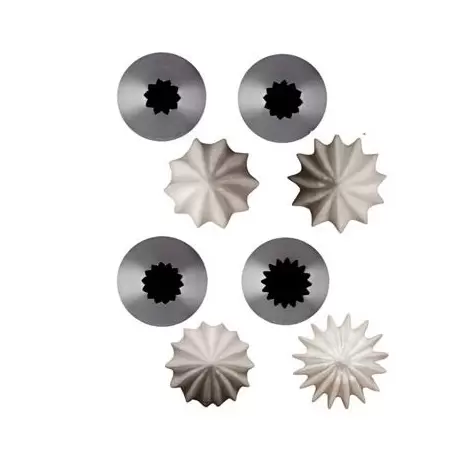 De Buyer 2116.16 De Buyer Stainless Steel Petits Fours French Star Pastry Tips - Ø16 mm- 17 Teeths Fine Open Star (Petits Fou... De Buyer 2116.16 De Buyer Stainless Steel Petits Fours French Star Pastry Tips - Ø16 mm- 17 Teeths Fine Open Star (Petits Fou...