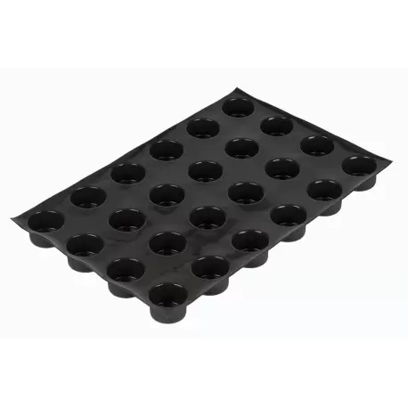 Sasa Demarle Flexipan Origine - Cylinders - Ø 2.5'' (63 mm) - Depth 1.37'' (35 mm) - 18''x 26'' (400 x 600 mm) - 24 indents