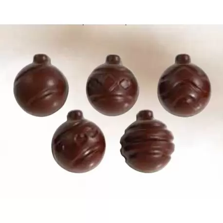 Martellato MA1974 Polycarbonate Chocolate Praline Mold - Christmas Ornament -30x26 x16.5mm - 7gr - 30 cavity Holidays Molds Martellato MA1974 Polycarbonate Chocolate Praline Mold - Christmas Ornament -30x26 x16.5mm - 7gr - 30 cavity Holidays Molds