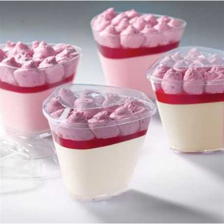 Disposable Triangular Dessert Cups - 4.1 oz. - 3.3'' x 3.3'' x 2.5'' - 100 pcs Disposable Triangular Dessert Cups - 4.1 oz. - 3.3'' x 3.3'' x 2.5'' - 100 pcs