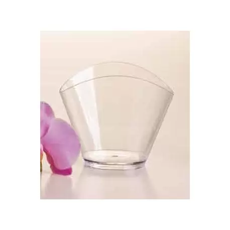 Clear Oval Plastic Verrine Cups - 64 x 46 x 53 mm - Cap. 50 ml - 100 pcs - Martellato