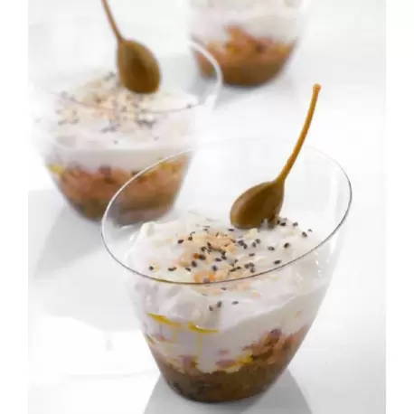 Martellato PMOCO012 Clear Vela Plastic Mini Verrine Cups - 73 x 81 x 67 mm - Cap. 140 ml - 100pcs Plastic Mini Cups and Bowls Martellato PMOCO012 Clear Vela Plastic Mini Verrine Cups - 73 x 81 x 67 mm - Cap. 140 ml - 100pcs Plastic Mini Cups and Bowls
