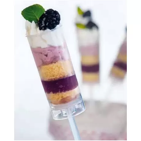 Martellato GST01 Clear Round Ice Cream Push Up Pops - Ø 40 x 188 mm - 90 ml - 100 pcs Plastic Mini Cups and Bowls Martellato GST01 Clear Round Ice Cream Push Up Pops - Ø 40 x 188 mm - 90 ml - 100 pcs Plastic Mini Cups and Bowls