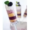 Martellato GST01 Clear Round Ice Cream Push Up Pops - Ø 40 x 188 mm - 90 ml - 100 pcs Plastic Mini Cups and Bowls