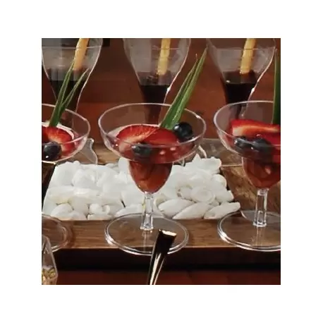 Pastry Chef's Boutique 6402 Clear Mini Margarita Cocktail Plastic Cups - 2oz. - 2.9'' x 3.75''- 120ct Plastic Mini Cups and B... Pastry Chef's Boutique 6402 Clear Mini Margarita Cocktail Plastic Cups - 2oz. - 2.9'' x 3.75''- 120ct Plastic Mini Cups and B...