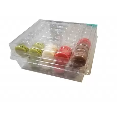 Pastry Chef's Boutique AWM70B Clear Heavy Plastic Thermoformed Macarons Storage Boxes - Holds 70 Macarons - BOXES ONLY - NO I... Pastry Chef's Boutique AWM70B Clear Heavy Plastic Thermoformed Macarons Storage Boxes - Holds 70 Macarons - BOXES ONLY - NO I...