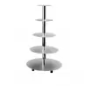 Aluminum Multi Level Wedding Cake Stand Display - 5 Levels Cakes - Ø 20 - 26 - 32 - 40 - 45 cm - Martellato