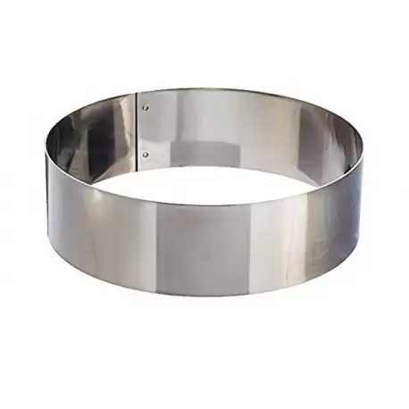 Polished Stainless Steel Heavy Duty Round Cake Ring 9'' x 2'' - Mallard Ferriere