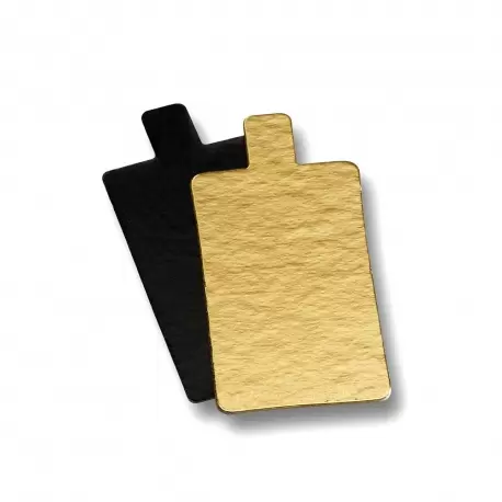 Pastry Chef's Boutique 15552 Rectangular Monoportion Pastry Tray Gold / Black - 90 x 55 mm - 3.55''x 2.16'' - 200 pces Mono C... Pastry Chef's Boutique 15552 Rectangular Monoportion Pastry Tray Gold / Black - 90 x 55 mm - 3.55''x 2.16'' - 200 pces Mono C...
