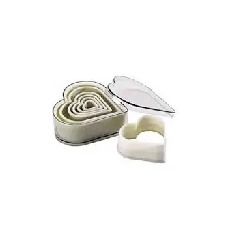 Pastry Chef's Boutique 02286 Nylon & Fiberglass Cookie Cutter Set - Plain Hearts - 7 pces set Polyglass Cookie Cutters