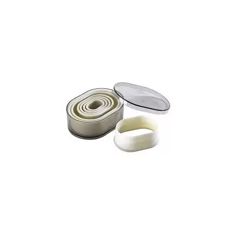 Pastry Chef's Boutique 02283 Nylon & Fiberglass Cookie Cutter Set - Oval Plain - 7 pces set Polyglass Cookie Cutters