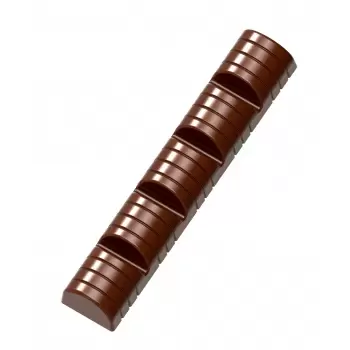 Polycarbonate Bueno Bar Chocolate Mold - 118 x 21 x 15 mm - 34gr - 1x9 Cavity - 275x135x24mm