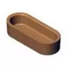PAVONI Cookmatic Small Oval Finger Eclair Shell Plates - 66 x 26 x 15 mm - 24 Cavity