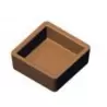 PAVONI Cookmatic Small Square Straight Edges Tart Shell Plates 40 x 40 x 20 mm - 30 Cavity