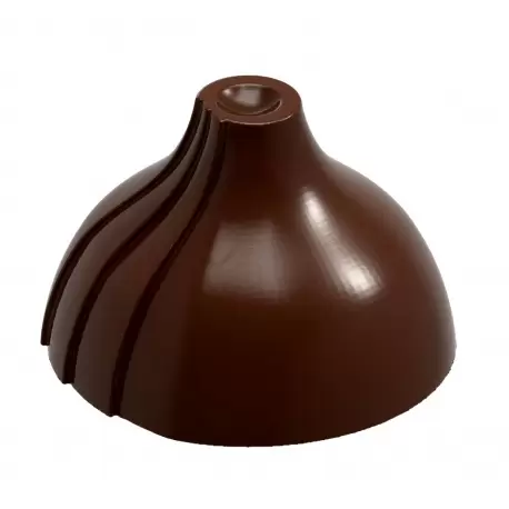 Polycarbonate Dome with Stripe by Shigeo Hirai Chocolate Mold - 28 x 28 x 9 mm - 7gr - 3x6 Cavity - 275x135x24mm Polycarbonate Dome with Stripe by Shigeo Hirai Chocolate Mold - 28 x 28 x 9 mm - 7gr - 3x6 Cavity - 275x135x24mm