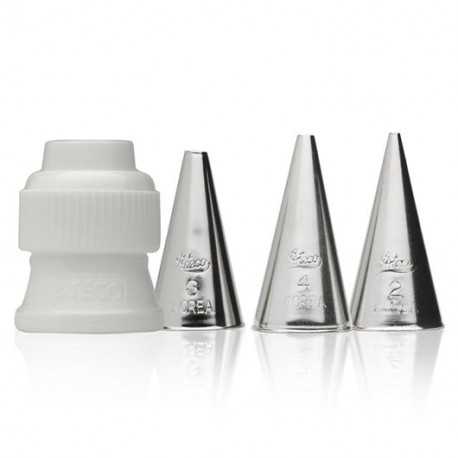 Ateco 4 Piece Writing Tube Set- Stainless Steel Ateco 4 Piece Writing Tube Set- Stainless Steel