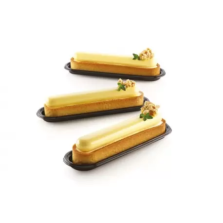 Silikomart Professional Oblong Finger KIT TARTE RING set - 146 x 35 x 20 mm - 6 Pieces Kit