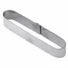 Pavoni X21 Stainless Steel Oval Finger Tart Rings Height: 3/4'' - 115 x 20 x 20 mm Finger & Individual Tart Rings