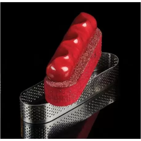 Pavoni XF15 Microperforated Stainless Steel Rectangular Oval FingerTart Rings Height: 3/4'' - 78 x 36.5 x 20 mm Finger & Indi... Pavoni XF15 Microperforated Stainless Steel Rectangular Oval FingerTart Rings Height: 3/4'' - 78 x 36.5 x 20 mm Finger & Indi...