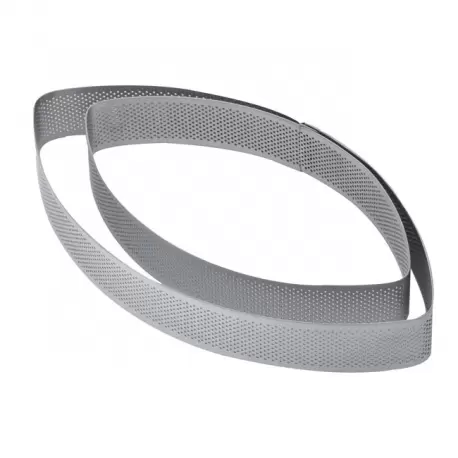 Microperforated Stainless Steel Pointy Oval Rings - 270 x 145 x 35 mm - Pavoni