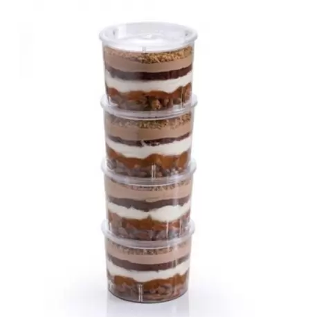 Martellato PMOT005 Low Cylinder Clear Verrines Cups - Ø78 h 57 mm - 100pcs - 210 ml Plastic Mini Cups and Bowls Martellato PMOT005 Low Cylinder Clear Verrines Cups - Ø78 h 57 mm - 100pcs - 210 ml Plastic Mini Cups and Bowls