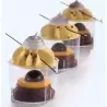 Martellato PMOT005 Low Cylinder Clear Verrines Cups - Ø78 h 57 mm - 100pcs - 210 ml Plastic Mini Cups and Bowls