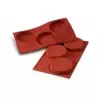 Silikomart SF042 Silikomart Round Flat Sponge Base Cylinder Silicone Mold - Ø103mm - 190mm x 380mm x 20mm H - 3 Cavity - 130m...
