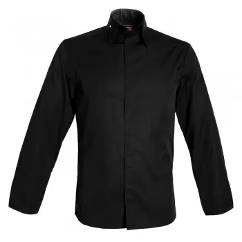 Clement Design CDM-MIBW Men's MILANO Chef's Jacket - Long Sleeve (Black or White) Chef Coats & Jackets