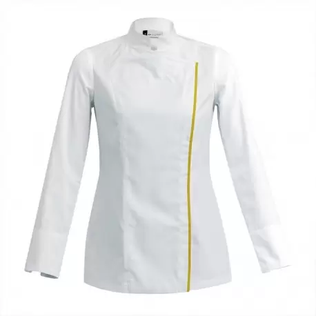 Clement Design CDW-SBW Women's SIENNE Chef's Jacket -Long or Short Sleeve (Black or White) Chef Coats & Jackets Clement Design CDW-SBW Women's SIENNE Chef's Jacket -Long or Short Sleeve (Black or White) Chef Coats & Jackets