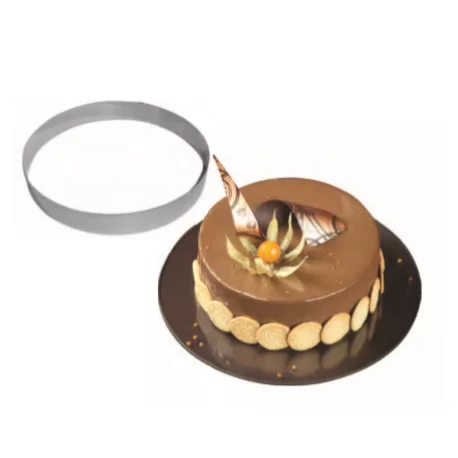 Pastry Chef's Boutique M06760 Mallard Ferriere Stainless Steel Entremet Ring 10cm x 3.5cm Entremet Rings - 1.38'' High (35mm) Pastry Chef's Boutique M06760 Mallard Ferriere Stainless Steel Entremet Ring 10cm x 3.5cm Entremet Rings - 1.38'' High (35mm)