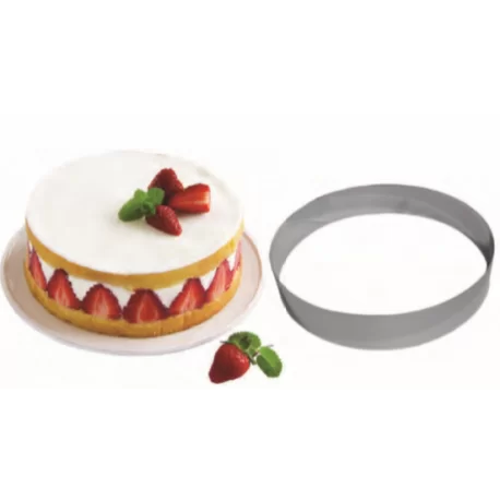 Pastry Chef's Boutique 06787 Stainless Steel Mousse Entremet Ring - 20 x 4cm Entremet Rings - 1.38'' High (35mm) Pastry Chef's Boutique 06787 Stainless Steel Mousse Entremet Ring - 20 x 4cm Entremet Rings - 1.38'' High (35mm)