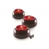 Silikomart Professional PLISSÉ 7 by Jérôme de Oliveira Pleated Round Silicone Mold - 45 x 6.4mm - 7ml - 15 Indents