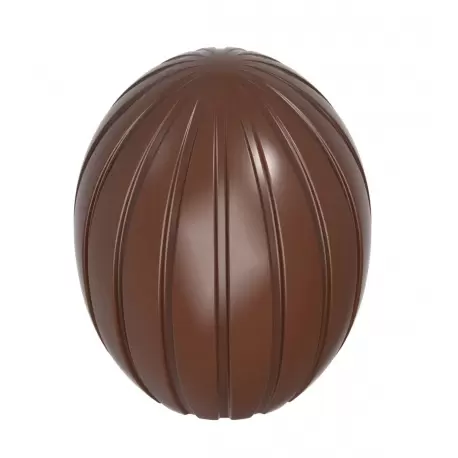 Polycarbonate Coconut / Stiped Sphere Chocolate Mold - 23 x 23 x 29 mm - 10.5gr - 3x8 Cavity - 275x135x24mm Polycarbonate Coconut / Stiped Sphere Chocolate Mold - 23 x 23 x 29 mm - 10.5gr - 3x8 Cavity - 275x135x24mm