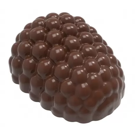 Polycarbonate Bubble Acorn by Patrick De Vries Chocolate Mold - 29.5 x 25 x 12.5 mm - 5.5gr - 3x8 Cavity - 275x135x24mm Polycarbonate Bubble Acorn by Patrick De Vries Chocolate Mold - 29.5 x 25 x 12.5 mm - 5.5gr - 3x8 Cavity - 275x135x24mm